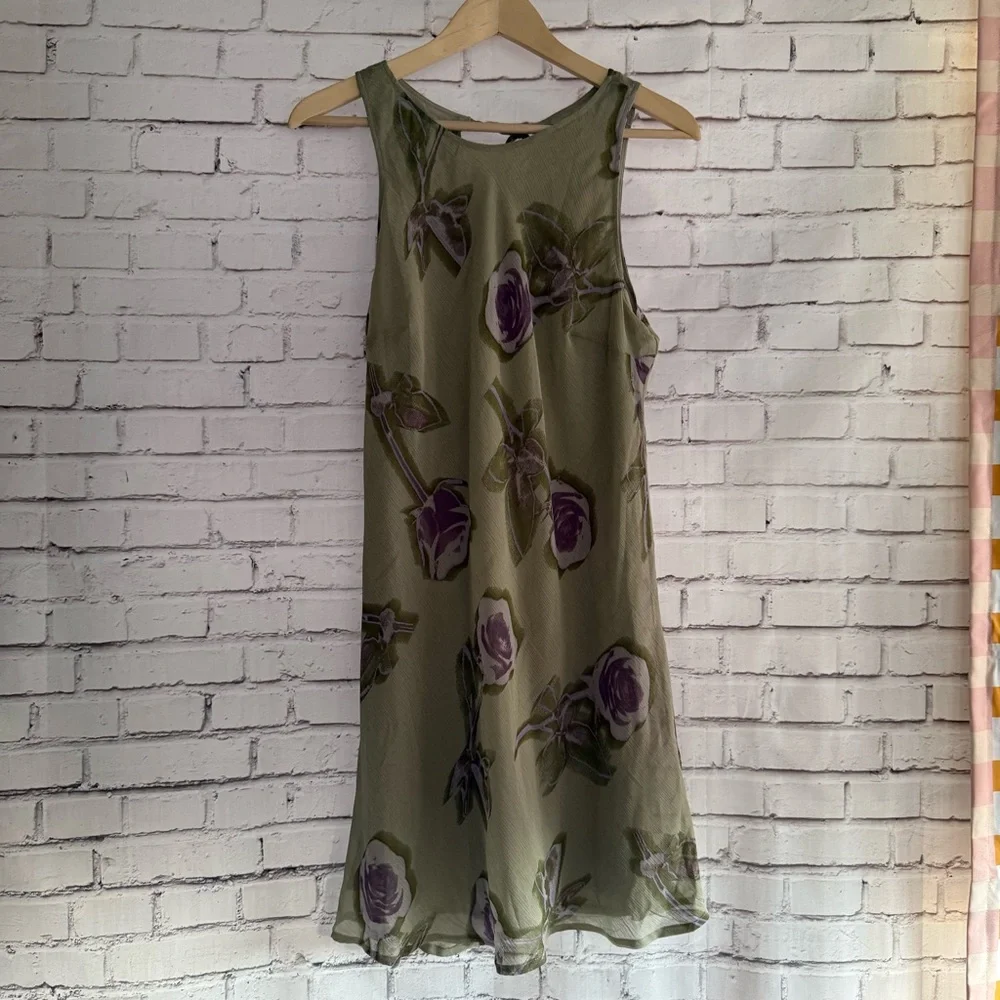 wild fable green floral dress wild fable | Dresses | Wild Fable Green And Purple Floral Midi Dress